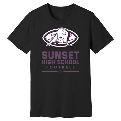 Dallas Sunset Football - BIG BISON T-Shirt