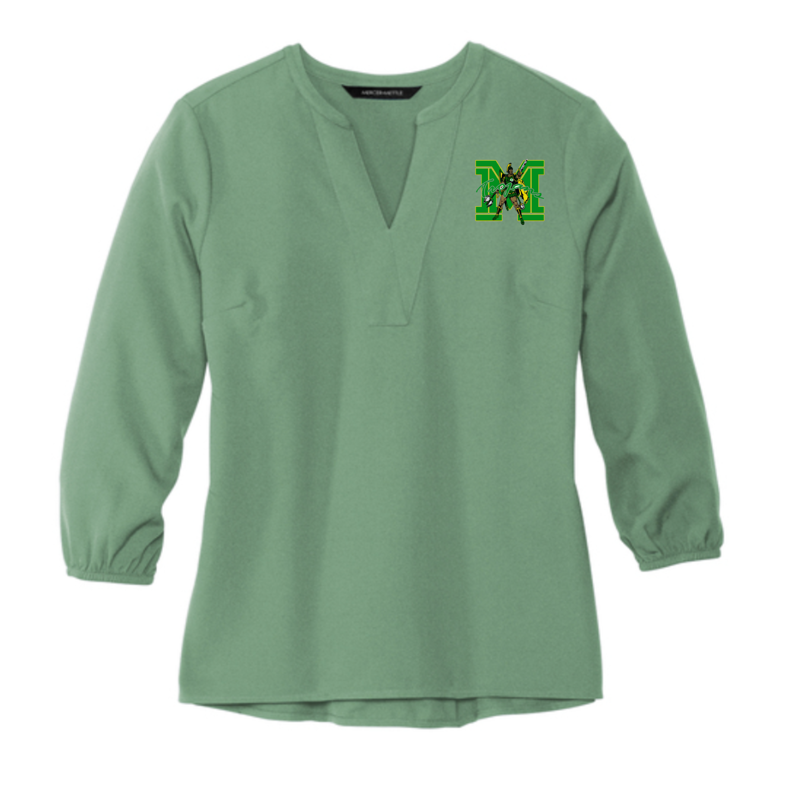 Madison Exclusives: Women's Stretch Crepe 3/4-Sleeve Blouse – Professional Spirit Wear