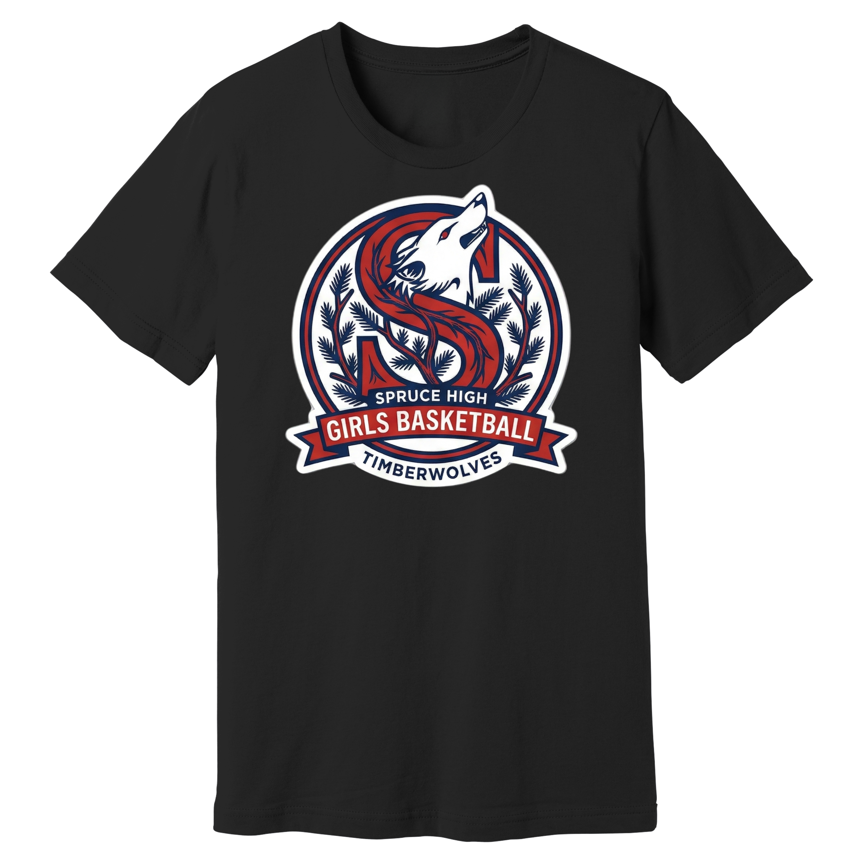 Dallas Spruce Girls Basketball - Spruce Circle Tee