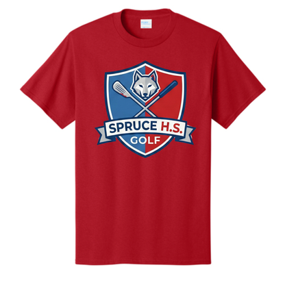 Dallas Spruce Golf - Tee Time Wolves Tee